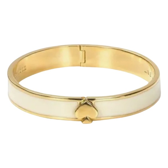 KATE SPADE • Ivory Cream Live Colorfully Spade Bangle Bracelet - Picture 3 of 7